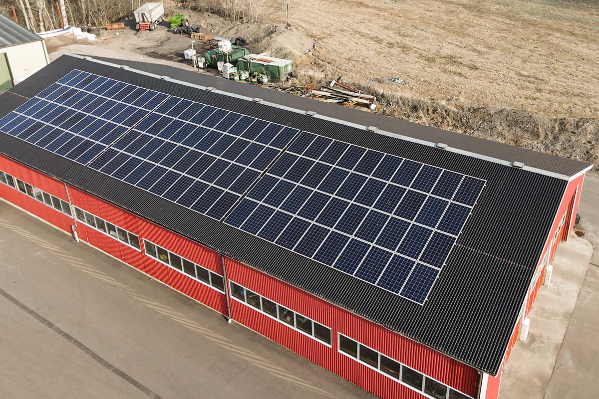Lantbruk i Ängelholm med solceller
