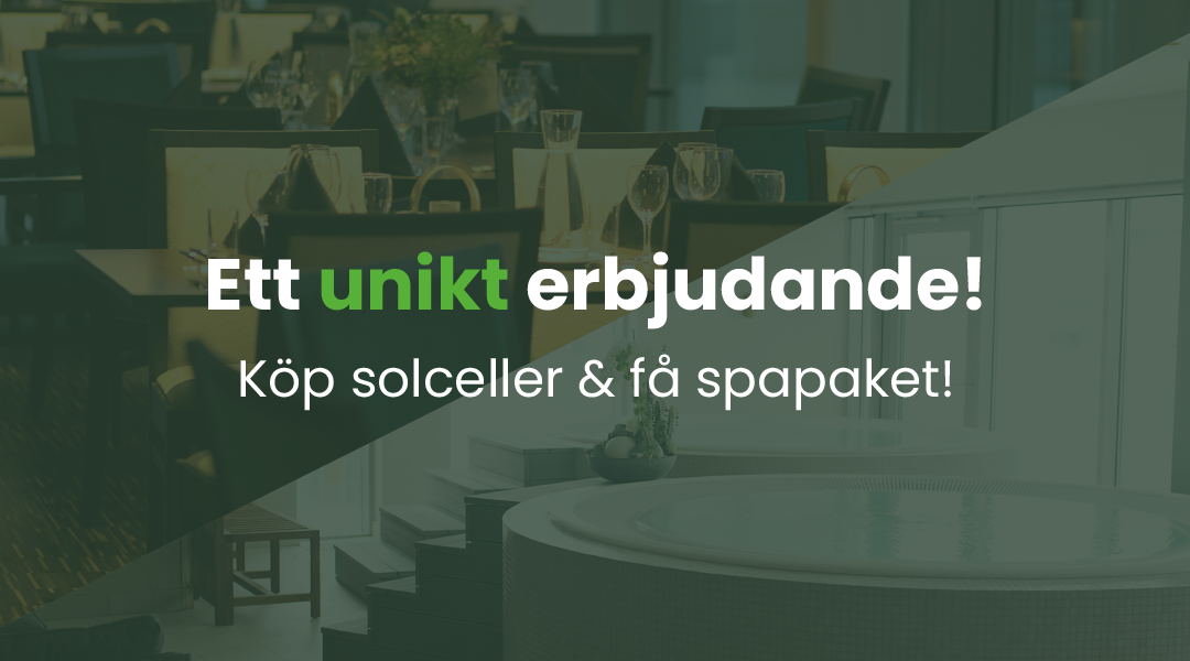 Ett unikt erbjudande – köp solceller och få spapaket!